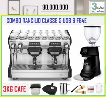 COMBO Rancilio Classe 5 USB A2 & Máy xay cà phê Fiorenzato F64E
